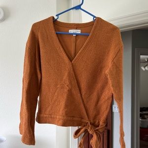 Madewell Camel colored wrap top